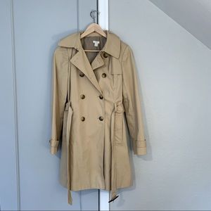 J. Crew Trench Coat in Camel